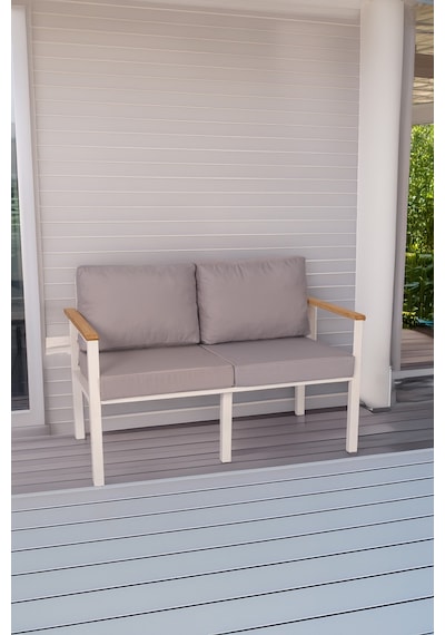 Neokas Balkon Mobilyası, Bahçe Takımı, 1 İkili Koltuk, Kafe Koltuğu, Bekleme Alanı Koltuğu Beyaz Neokas Balkon Mobilyası, Bahçe Takımı, 1 İkili Koltuk, Kafe Koltuğu, Bekleme Alanı Koltuğu Beyaz