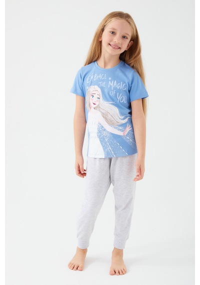 Frozen D4772-3 Çocuk  Indigo Pijama