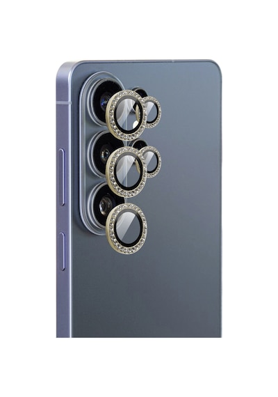 Samsung Galaxy Uyumlu S26 Ultra İçin Ipg Prolens Kamera Lens Koruyucu Elmas Taş Çerçeveli, Kırılmaz Cam Altın