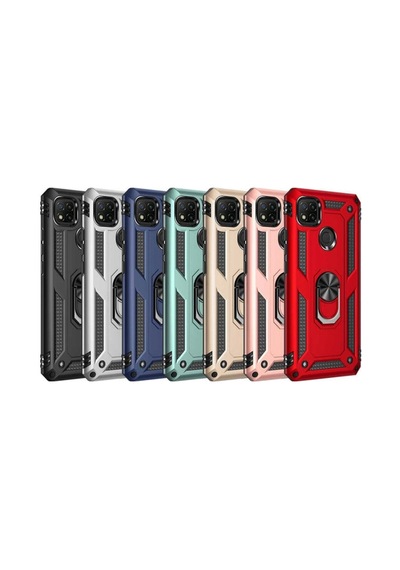 Redmi 9c Kılıf Sofya Yüzüklü Silikon Kapak - Rose İtdark24865