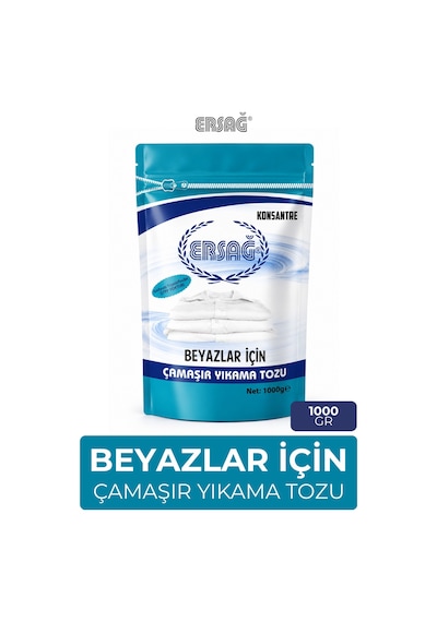 Ersağ Beyazlar İçin Çamaşır Yıkama Tozu  1 KG