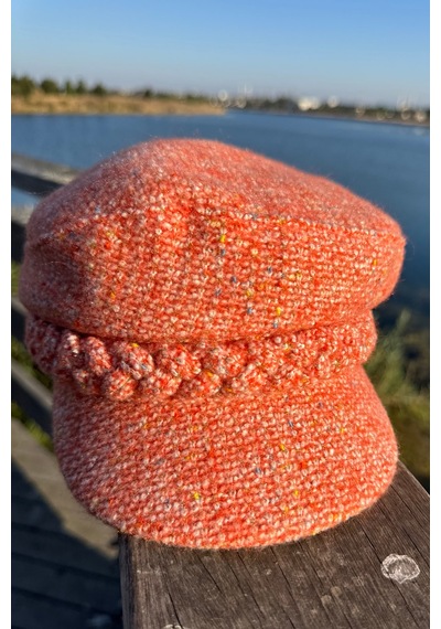Mollycrush Turuncu Kışlık Gazeteci Şapka Kadın Newsboy Vintage Kasket Turuncu