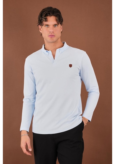 Erkek Comfort Fit Polo T-shirt Açık Mavi