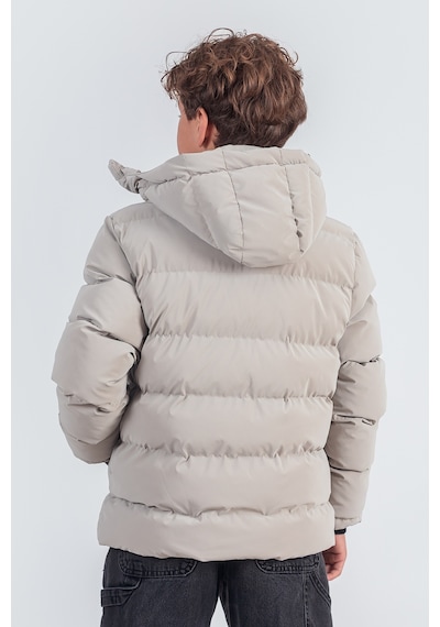 Pina Kids Nova Kumaş Kapüşonlu Erkek Çocuk Kışlık Mont Km2509 Bej