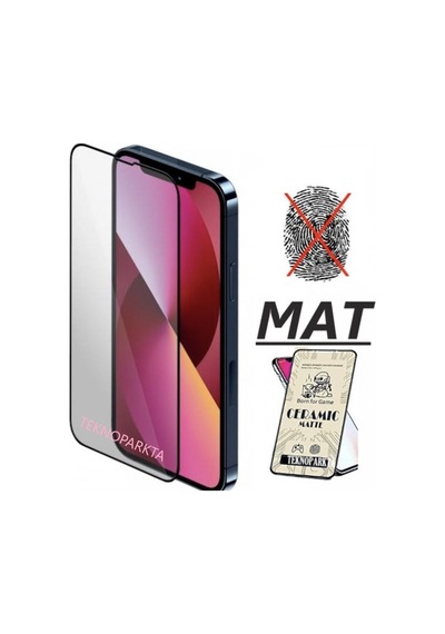 Apple Uyumlu   iPhone 14 Pro Max Mat Seramik Cam Nano Esnek Kırılmaz Full Tam Kaplayan Ekran Koruyucu