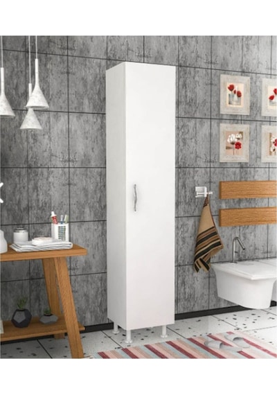 Artel Mobilya 5 Raflı Banyo Boy Dolabı Beyaz