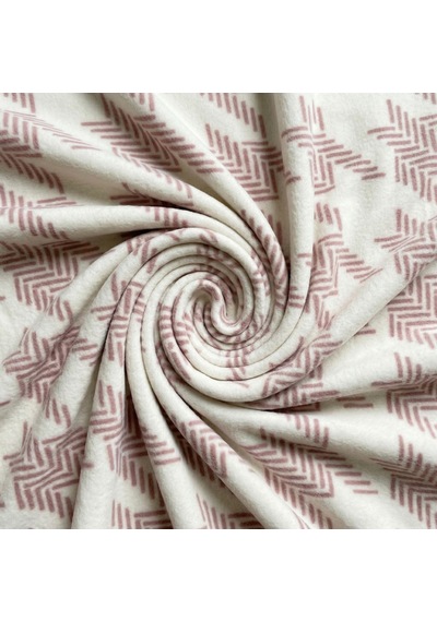 Prime Sleeks Geometrik Desenli Tv Battaniyesi 120x150 Cm Koltuk Şalı Diz Örtüsü - Pembe Pembe