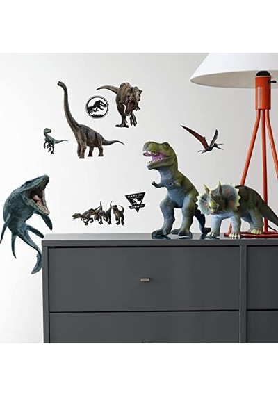 Jurassic World Fallen Kingdom Soy Ve Yapıştır Duvar Çıkartmaları, Roommates'ten Rmk3798scs Diğer
