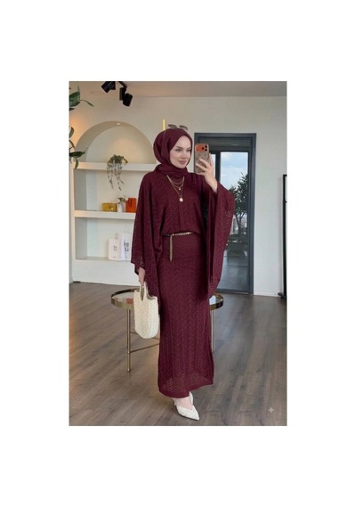 Bomii Kadın Anjurlu Takım 3lü Takım Bordo - 936384815 Bordo
