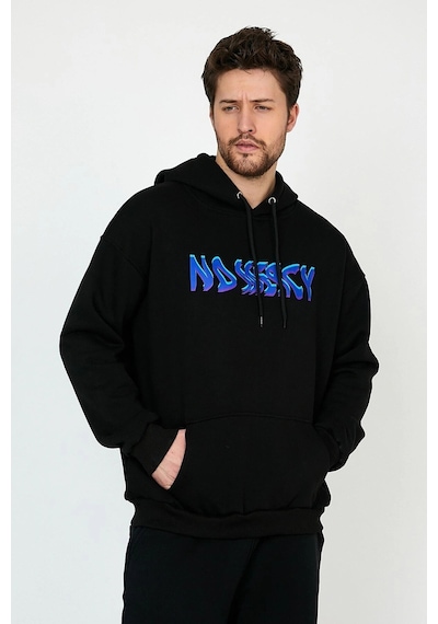 Startmore No Mercy Siyah Oversize Unisex Kapüşonlu Sweatshirt Hoodie Siyah