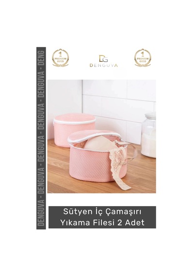 Yıkamatorbası Sütyen İç Çamaşırı Yıkama Filesi Çamaşır Koruyucu Yıkama Torbası 2'li Paket 20x15cm Çok Renkli