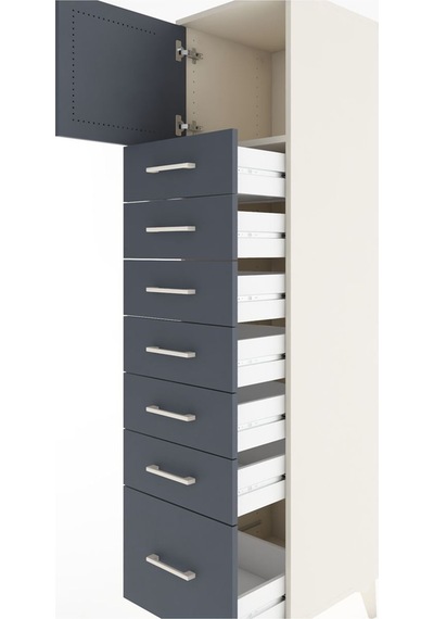 Hyperion Dolap Tek Raflı 7 Çekmeceli Tek Kapaklı 44x44x182 Ay... Aytaşı