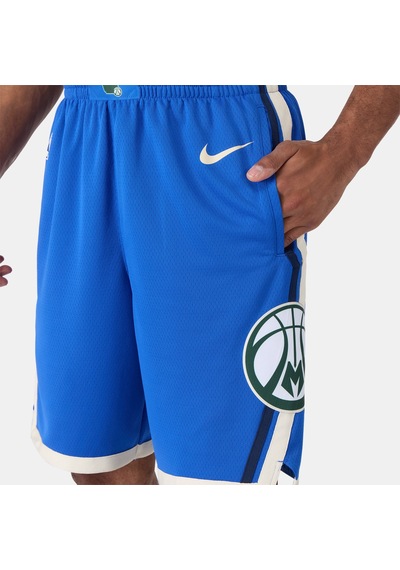 Nike Nba Cıty Edıtıon Milwaukee Bucks Basketbol Şortu-sportxstore Mavi