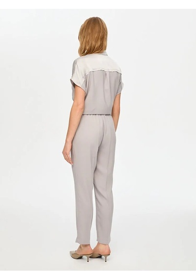 Faik Sönmez Beli Lastikli Comfort Fit Kadın Krep Pantolon S26pnt022 Vizon