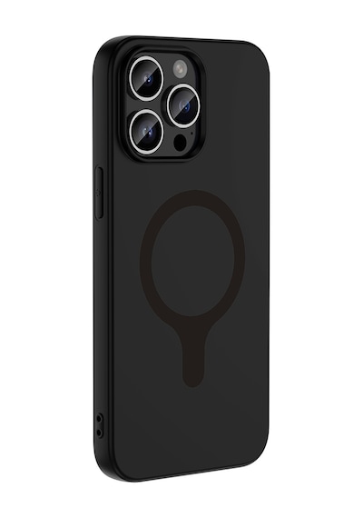 Maks Technology iPhone Uyumlu 14 Pro Max Kılıf M-safe Şarj Özellikli Mkst Aris Silikon Kapak - Siyah