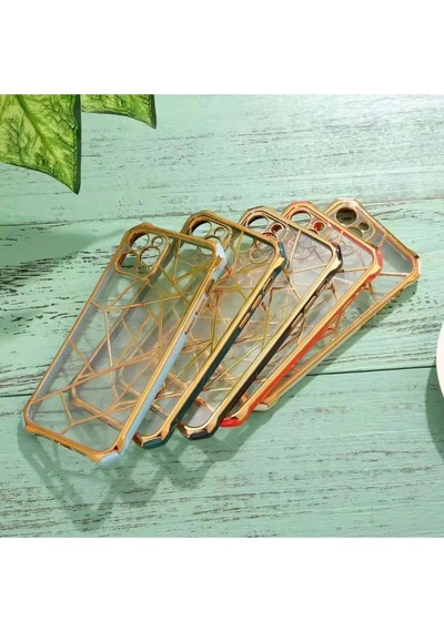 Apple Uyumlu iPhone 13 Pro Elektro Lazer - Darbe Emici - Kamera Korumalı Lüks Lazer Kılıf Arka Kapak 8774 Turkuaz