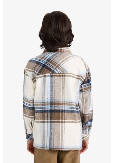 Defacto Erkek Çocuk Oversize Geniş Kalıp Polo Yaka Flanel Uzun Kollu Gömlek F4097a825wnbn550 Kahve Defacto Erkek Çocuk Oversize Geniş Kalıp Polo Yaka Flanel Uzun Kollu Gömlek F4097a825wnbn550 Kahve