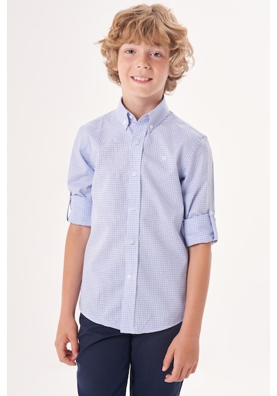 Bisse Regular Fit Yaka Düğmeli Lacivert Çocuk Erkek Gömlek Gm23y231164 D39 Lacivert