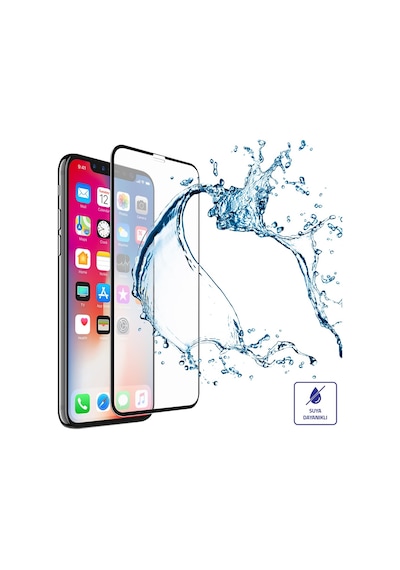 Bufalo Apple Uyumlu   iPhone Xs Max Ekran Koruyucu 9D Temperli Cam - Siyah