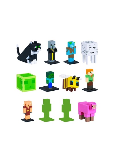 Pmı/mc2280 Minecraft 3d Toppeez 12li Deluxe Figür Seti 2 Asorti