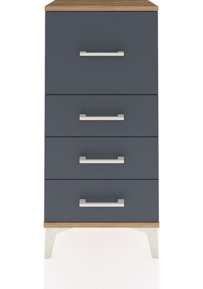Arges Komodin 4 Çekmeceli 44x30x96 Çam-antrasit Çam