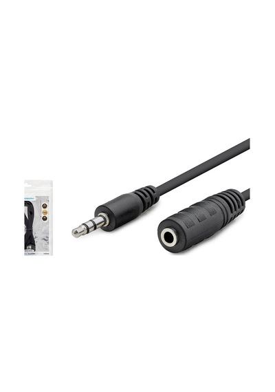 3.5 Mm Aux Uzatma Kablosu 1.2 M - Siyah Hdx1004 Evimdeyokyok