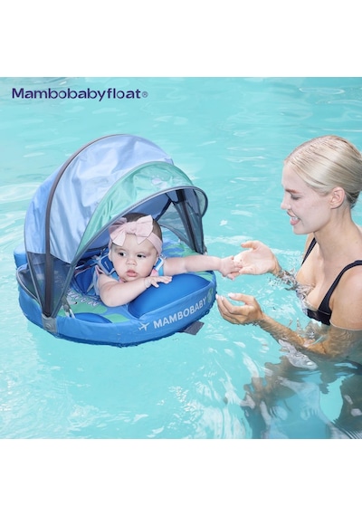 Mambobaby Yüzme Simidi - Planet, Emniyetli, Gölgelikli Ve Ayak Destekli