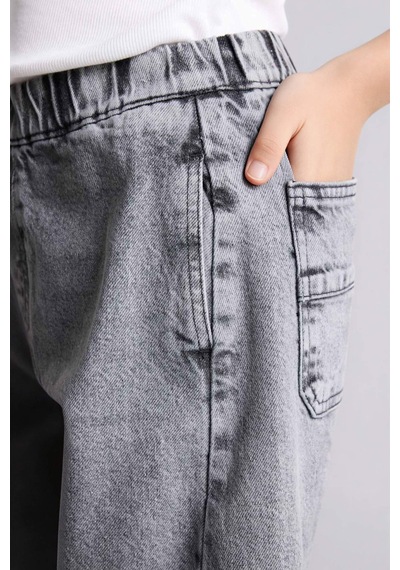 Defacto %100 Pamuk Relax Fıt Jean Pantolon Kız Çocuk G0302a826spnm18 Gri-nm18