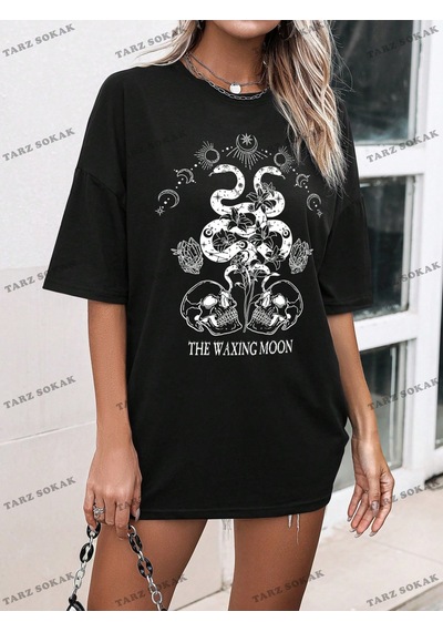 Flood Of Style Unisex Bay Tişört Kod-1407 Siyah