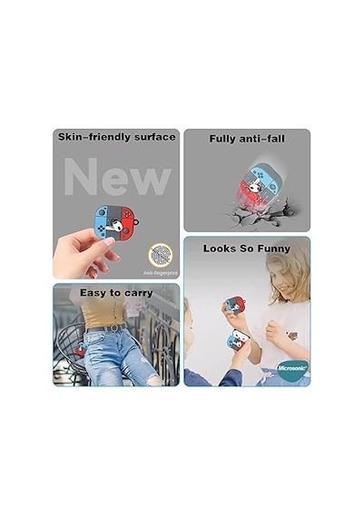 Freebuds Pro İçin Kılıf Cartoon Figürlü Silikon Crtn-fgr-ntnd Freebuds Pro İle Uyumlu Kılıf - Mavi - Kırmızı