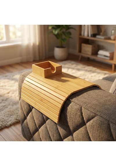 Deconox Bambu Koltuk Kenarı Tepsisi Ve Organizer - Katlanabilir Bölmeli Ahşap Kanepe Yanı Sehpa, Bardaklık Ve Kuman Diğer Deconox Bambu Koltuk Kenarı Tepsisi Ve Organizer - Katlanabilir Bölmeli Ahşap Kanepe Yanı Sehpa, Bardaklık Ve Kuman Diğer