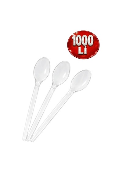 Plastik Kasık Lüks Şeffaf 1000li
