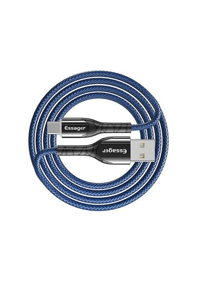 Essager Örgu Kaplama Led Isıklı Çinko Alaşımlı Type-C Kablo