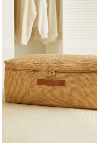 Ocean Home Textile 3'lü Jüt Baza Altı Hurç Set 1 Adet 52 x 28 x 21 / 2 Adet 62 x 46 x 22 cm