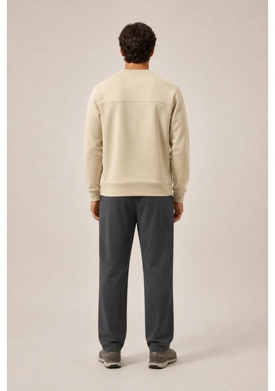Redline Steni Yeni Sezon Erkek Regular Fit Kışlık Bisiklet Yaka Sweatshirt Bej