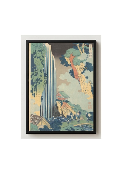 Hokusai Kisokaido Yolunda Ono Şelalesi Çerçevesiz Poster 30x42 Cm A3 Tablo Japon Sanatı Duvar Dekoru