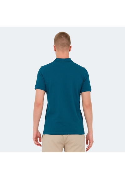 Slazenger VALE KTN Erkek Polo Yaka Petrol Tişört