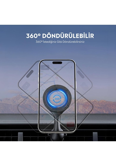 M-safe Magnetik 360 Dönebilen Havalandırma Tasarım Araç Telefon Tutucu 2 Mixed