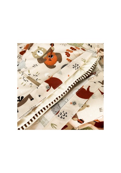 Orchestra In Beige %100 Doğal Pamuk Tek Kişilik Nevresim Seti 2 Parça 160 X 220 Cm Bej