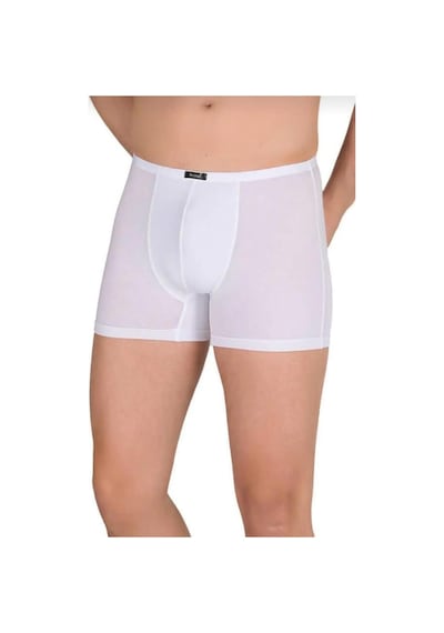 Berrak 4488 Erkek Modal İnce Kemer Lastikli Boxer Tekli Beyaz