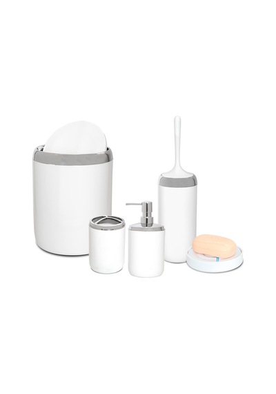 Lima Xl Krom Dekorlu Banyo Seti/beyaz Diğer