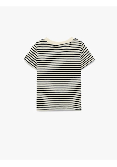 Koton Cep Detaylı Lacivert Erkek Bebek T-shirt 6smb10091tk Lacivert