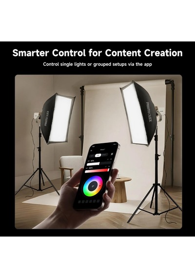 Photoolex Lıght Cone Iı 200w Cob App Kontrollü Profesyonel Stüdyo Video Işığı - Ls-196-03