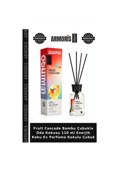 Fruit Cascade Bambu Çubuklu Oda Kokusu 110 Ml Enerjik Koku Ev Parfümü Kokulu Çubuk Çok Renkli