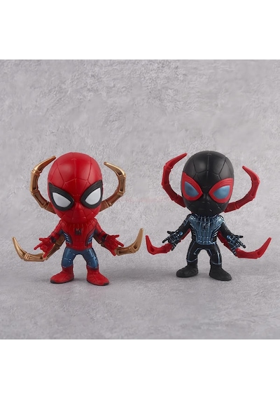Marvel 6lı Anime Karakter Figür Oyuncak Seti Spiderman Black S.man Venom Carnage Deadpool Bir Arada