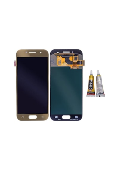Te Samsung Uyumlu A7 2017 A720f Lcd Ekran Gold + B7000