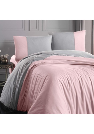 Nevresim Takımı Tek Kişilik Ranforce Duz 160x220 Thor 160x220 Pembe