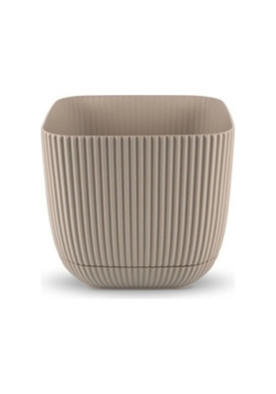 Mercan Kare Saksı No:2 0,67 Lt. 11 X 11 X 9,5 Cm Bej