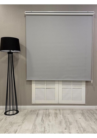 %100 Işık Geçirmez Blackout Stor Perde, Açık Gri, 80 X 200 Çok Renkli