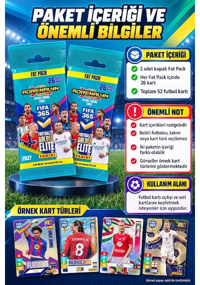 Panini Fıfa 365 Adrenalyn Xl 2027 Fat Pack Futbolcu Kartı 2 Paket Toplam 52 Kart